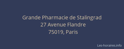 Grande Pharmacie de Stalingrad