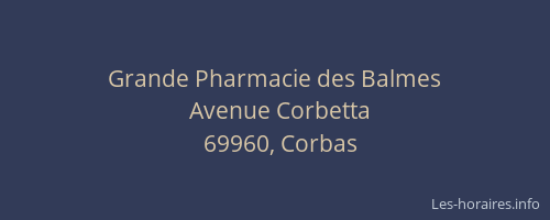Grande Pharmacie des Balmes