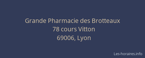 Grande Pharmacie des Brotteaux