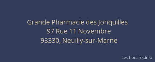 Grande Pharmacie des Jonquilles