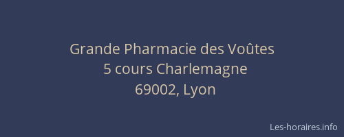 Grande Pharmacie des Voûtes