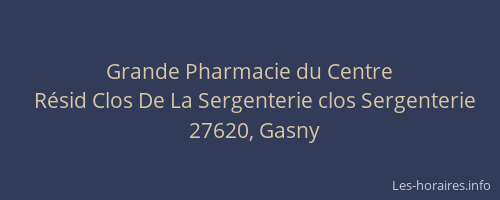 Grande Pharmacie du Centre