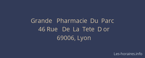 Grande   Pharmacie  Du  Parc