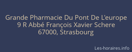 Grande Pharmacie Du Pont De L'europe