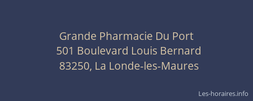 Grande Pharmacie Du Port