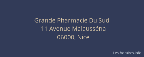 Grande Pharmacie Du Sud