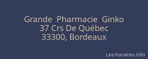 Grande  Pharmacie  Ginko