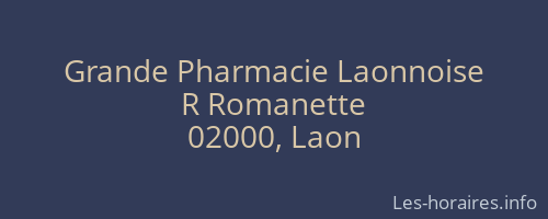 Grande Pharmacie Laonnoise