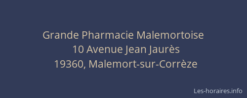 Grande Pharmacie Malemortoise