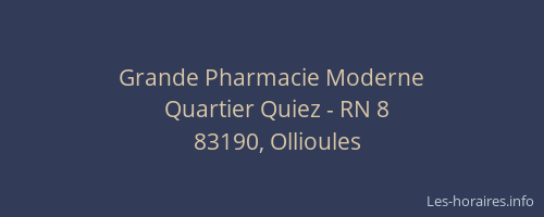 Grande Pharmacie Moderne