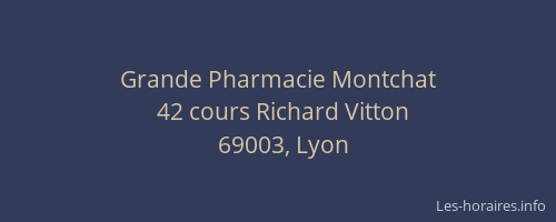 Grande Pharmacie Montchat
