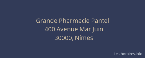 Grande Pharmacie Pantel