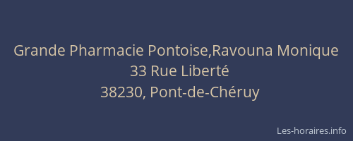 Grande Pharmacie Pontoise,Ravouna Monique