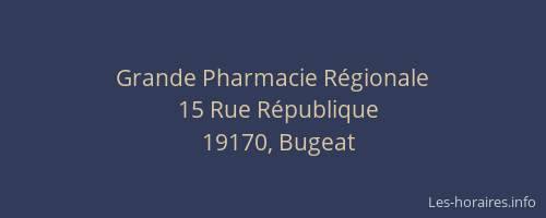 Grande Pharmacie R&eacute;gionale