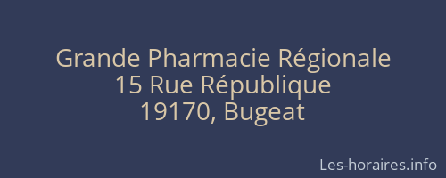 Grande Pharmacie Régionale