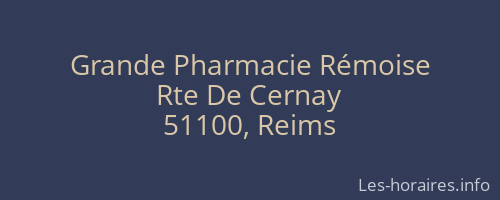 Grande Pharmacie Rémoise