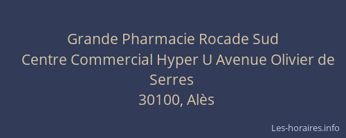 Grande Pharmacie Rocade Sud