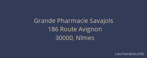 Grande Pharmacie Savajols