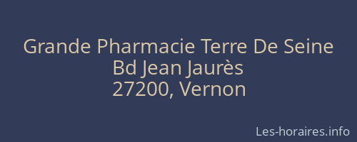 Grande Pharmacie Terre De Seine