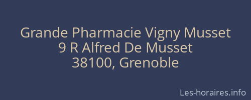 Grande Pharmacie Vigny Musset