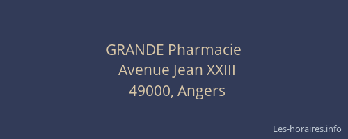 GRANDE Pharmacie