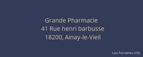 Grande Pharmacie