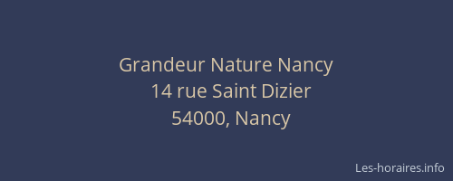 Grandeur Nature Nancy