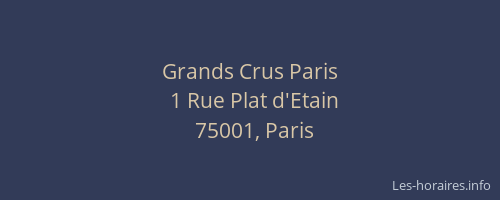Grands Crus Paris