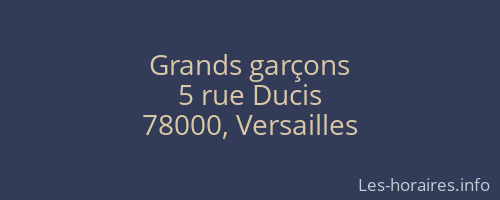Grands garçons
