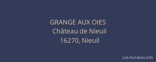 GRANGE AUX OIES