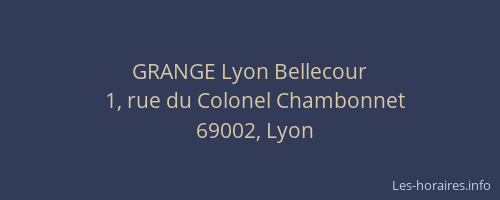 GRANGE Lyon Bellecour