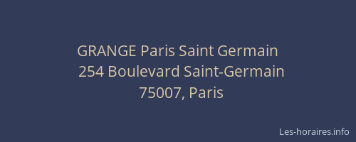 GRANGE Paris Saint Germain