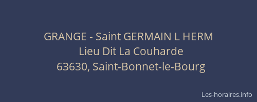 GRANGE - Saint GERMAIN L HERM