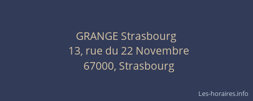 GRANGE Strasbourg