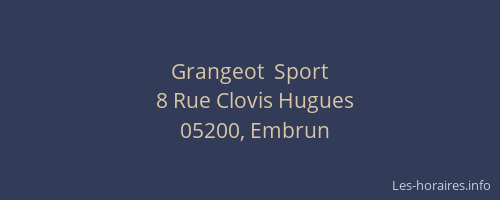 Grangeot  Sport