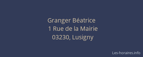 Granger Béatrice