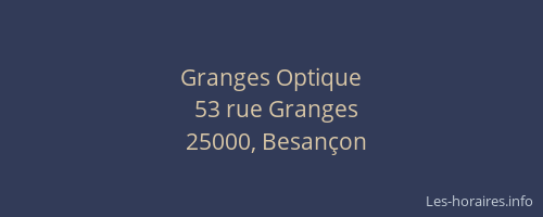 Granges Optique