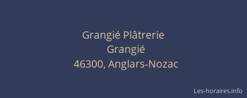 Grangié Plâtrerie