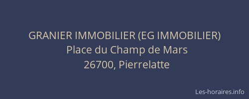 GRANIER IMMOBILIER (EG IMMOBILIER)