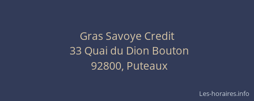 Gras Savoye Credit