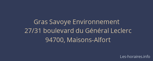 Gras Savoye Environnement