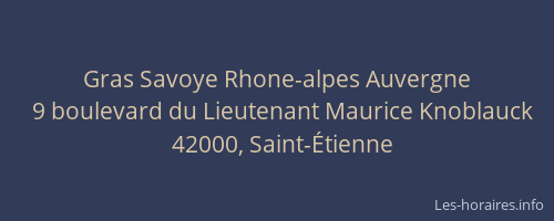 Gras Savoye Rhone-alpes Auvergne