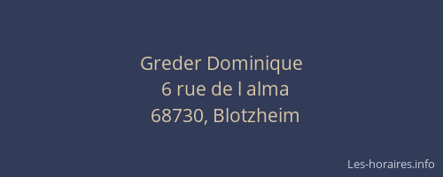 Greder Dominique