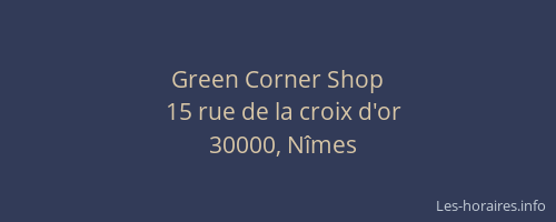 Green Corner Shop