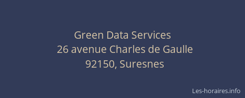Green Data Services