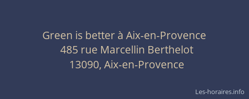 Green is better à Aix-en-Provence