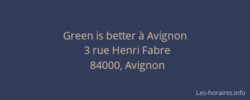 Green is better à Avignon