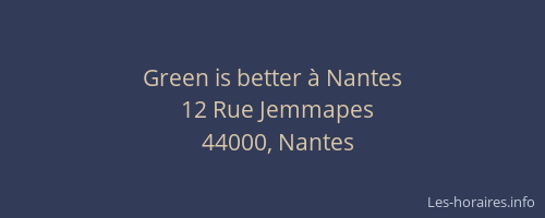 Green is better à Nantes