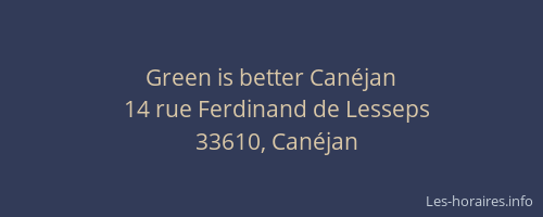 Green is better Can&eacute;jan