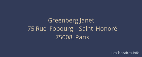 Greenberg Janet